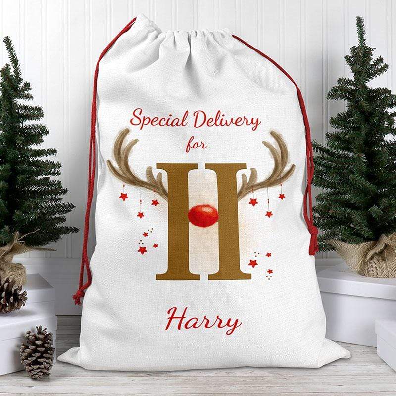 Alphabet Initial Santa Sack